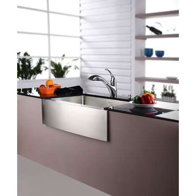Kraus Farmhouse 30" Kitchen Sink with Faucet and Soap Dispenser