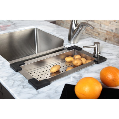 Kraus Stainless Steel 16.5" Colander for Kitchen Sink