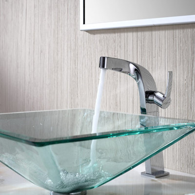 Bathroom Combos Aquamarine Glass Vessel Bathroom Sink with Single ...