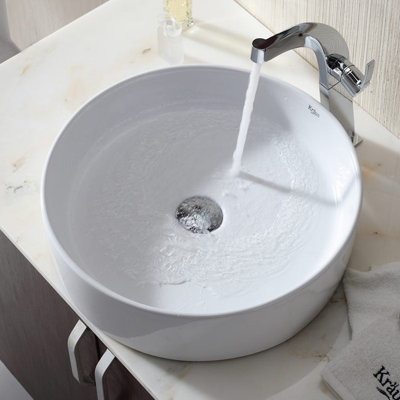 Kraus Bathroom Combos Single Hole Waterfall Typhon Faucet with Single Handle