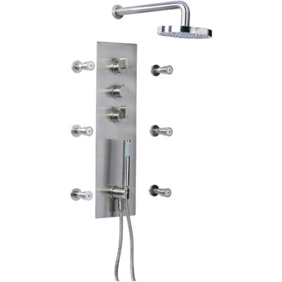 Cifial Techno M3 Dual Control Complete Shower System with Optional Valve