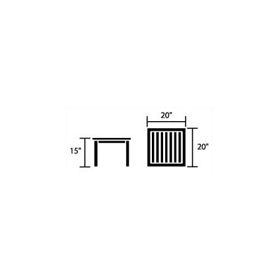 Three Birds Casual Newport Low Square Side Table