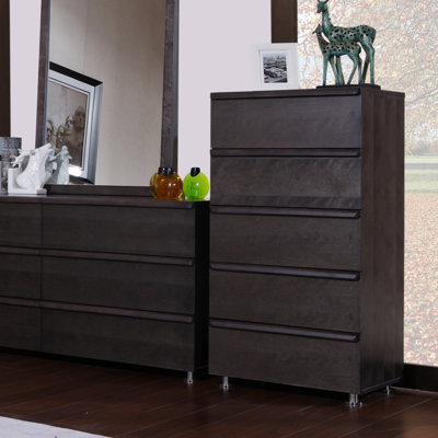 Boma 5 Drawer High Chest by Hokku Designs -image