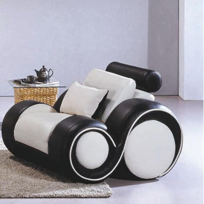 Hokku Designs Hematite Leather Chair
