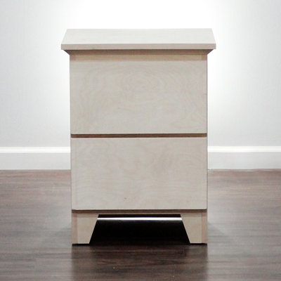 Flat Shaker 2 Drawer Nightstand by Gothic Furniture -image