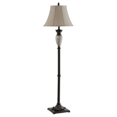 Stein World Accent Lighting Ribbed Crackle Glass Floor Lamp