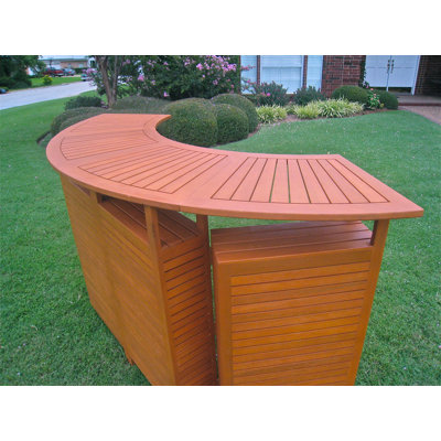 International Caravan Chatham Outdoor Patio Sectional Folding Bar Table