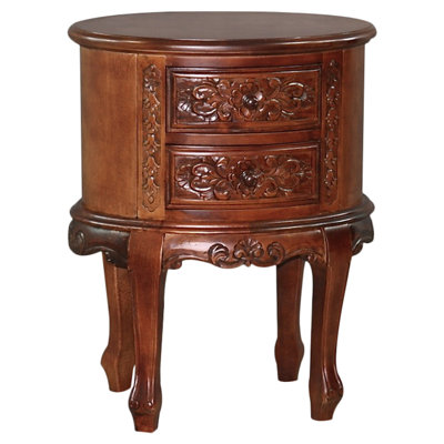 Windsor Hand Carved 2-Drawer Night Stand by International Caravan -image