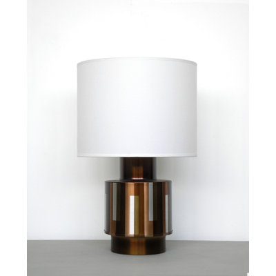 Babette Holland Michelle Table Lamp with White Linen Shade in Adobe Shadow