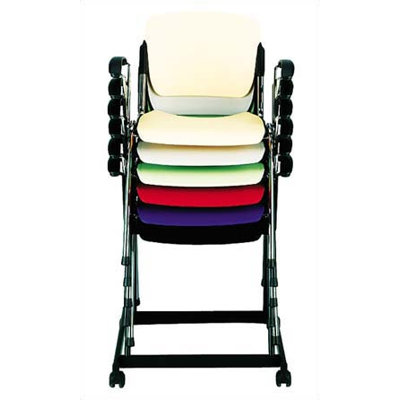 Via Seating Cali Stack Chair with Black Frame