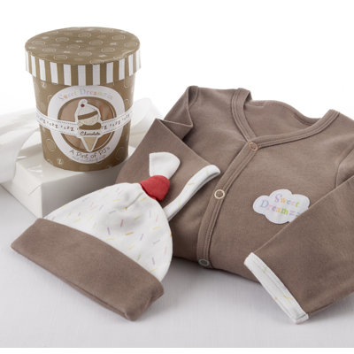 Baby Aspen "Sweet Dreamzzz" A Pint of PJ's Sleep-Time Gift Set in Chocolate