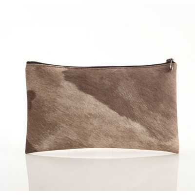 Chilewich Cowhide Zip with Brown Spots