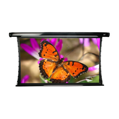 Elite Screens CineTension2 Electric Tension Acoustically Transparent 92" Projection Screen in Black Case