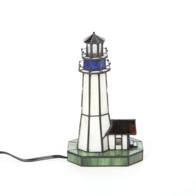 Lite Source Nautical Villager Tiffany Lighthouse Accent Lamp
