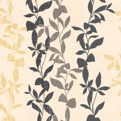 Graham & Brown Aspen Ochre Wallpaper by ECO