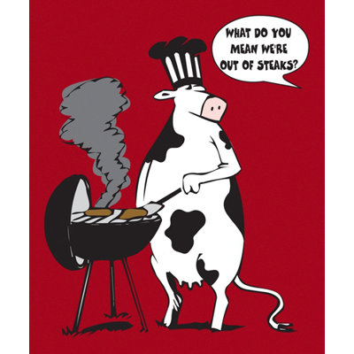 Attitude Aprons by L.A. Imprints Cow BBQ Apron
