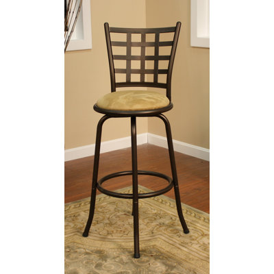 American Heritage Madera Stool in Coco with Camel Microfiber