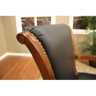 American Heritage Napoli Stool with Black Leather