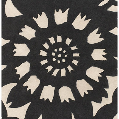 Thomas Paul Tufted Pile Ebony/Cream Zinnia Rug