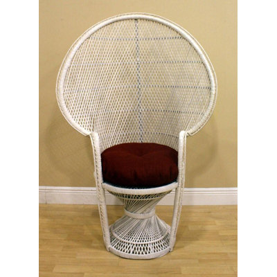 Hospitality Rattan Peacock Buri Fabric Arm Chair