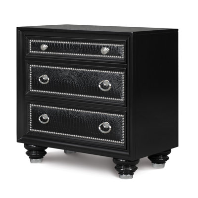 Click To Image : Onyx 3 Drawer Nightstand by Magnussen Furniture Now