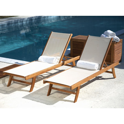 Infinita Corporation Teak Sun Lounger