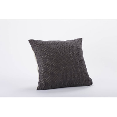 Coyuchi Diamond Crochet Linen Decorative Pillow