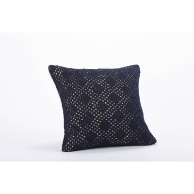 Coyuchi Diamond Crochet Linen Decorative Pillow