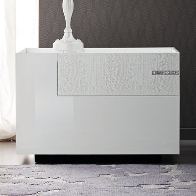 Diamond 1 Drawer Left Nightstand by Rossetto USA -image