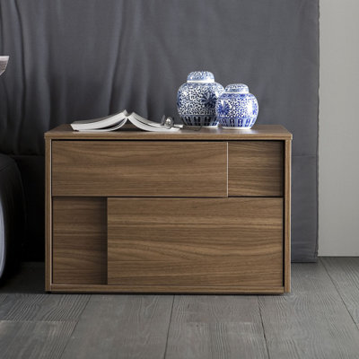 Cloud Square Left 2 Drawer Nightstand by Rossetto USA -image