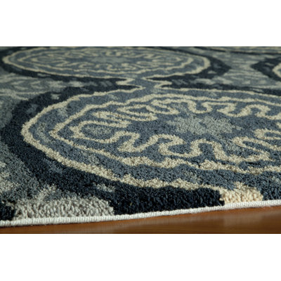 Momeni Habitat Denim Uzbek Suzani Rug