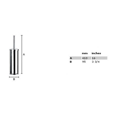 Smedbo Outline Toilet Brush with Acrylic Lid