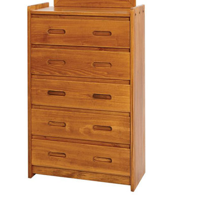 Rustic 5 Drawer Chest by Sunset Trading -image
