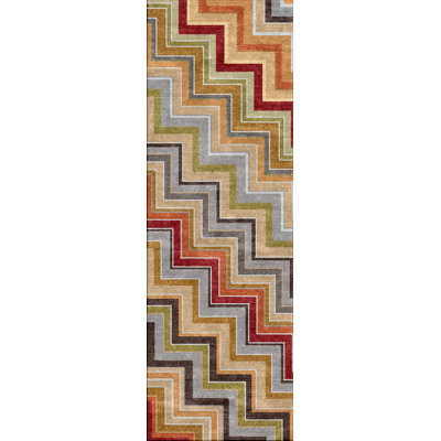 Jaipur Rugs Colours I-O Red/Orange Zigzag Rug