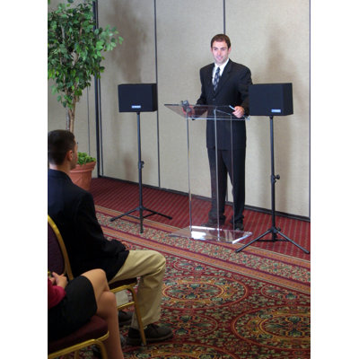 AmpliVox Sound Systems Clear Acrylic Lectern