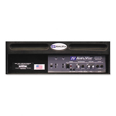 AmpliVox Sound Systems Amplipod Portable Podium PA System, 50-Watt Multimedia Amplifier w/3 Mic Inputs