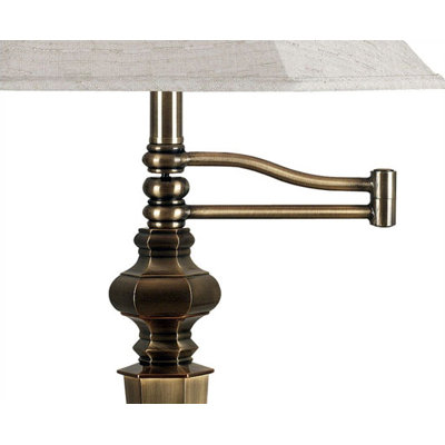 Kenroy Home Mackinley Swing Arm Table Lamp in Georgetown Bronze