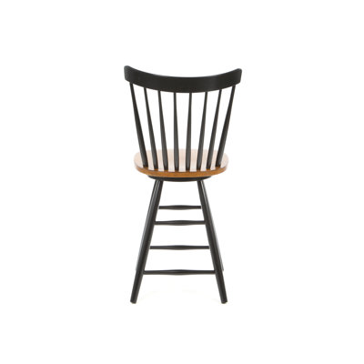 International Concepts Madison Park 24" Spindleback Swivel Counter Stool in Black/Cherry
