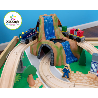KidKraft Waterfall Mountain Train Set and Table