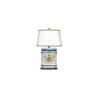 Tuscan Table Lamp in White, Yellow, Blue and Gray