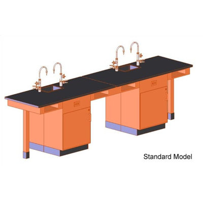Diversified Woodcrafts Single Faced 4 Student Island Workstation