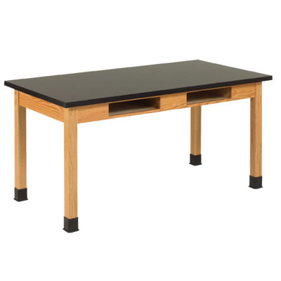 Diversified Woodcrafts Plain Apron Science Table With 2 Book Compartments