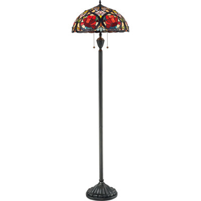 Quoizel Larissa Tiffany Floor Lamp in Vintage Bronze