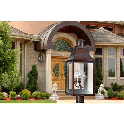 Quoizel Chalmers Outdoor Wall Lantern in Aged Copper