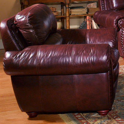 Aspen Leather Chair and Ottoman