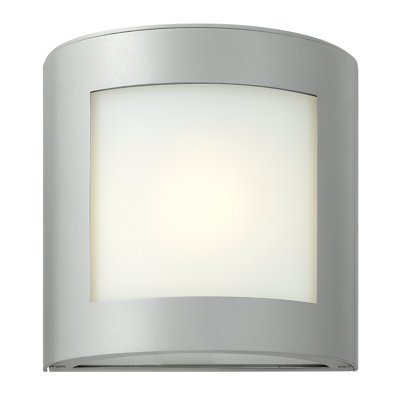 Hinkley Lighting Solara One Light Small Outdoor Wall Lantern with White Etched Glass