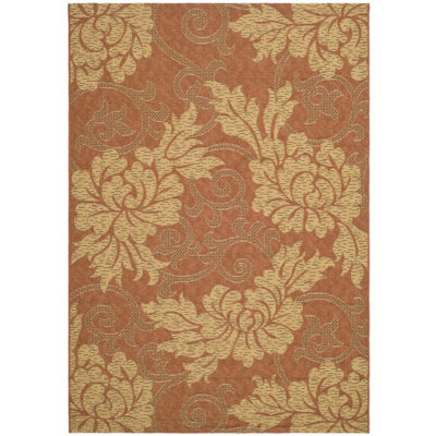 Safavieh Courtyard Brick/Natural Rug