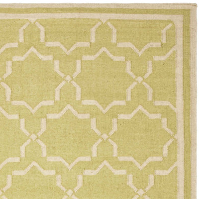 Safavieh Dhurries Light Green/Ivory Rug