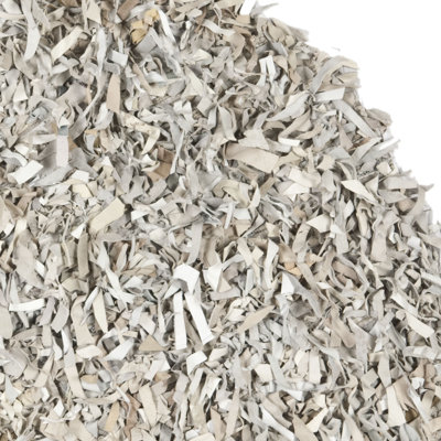 Safavieh Leather Shag White Rug