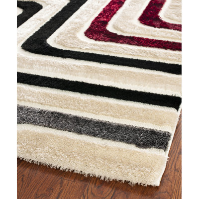 Safavieh Miami Shag Beige/Multi Maze Rug